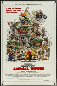 5k0322 ANIMAL HOUSE style B 1sh 1978 John Belushi, John Landis classic, art by Rick Meyerowitz!
