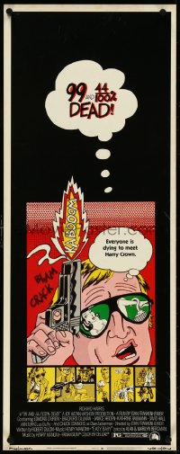 5k0895 99 & 44/100% DEAD insert 1974 directed by John Frankenheimer, cool different pop art image!