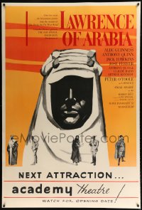 5p0257 LAWRENCE OF ARABIA 40x60 1962 earliest known poster w/ different silhouette image & coloring!