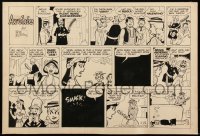 5p0063 ARCHIE COMICS 15x22 original comic strip art 1953 Bob Montana art, silent movie masquerade!