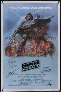 5p0306 EMPIRE STRIKES BACK signed style B NSS style 1sh 1980 by David Prowse, Williams, AND Bulloch!