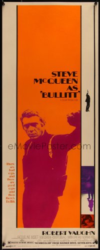 5p0038 BULLITT insert 1968 great close up of Steve McQueen, Peter Yates car chase classic, rare!