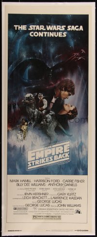 5p1289 EMPIRE STRIKES BACK linen insert 1980 best Gone with the Wind style art by Roger Kastel!