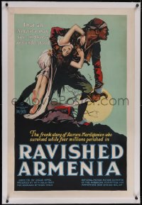 5p0600 RAVISHED ARMENIA linen 1sh 1919 incredibly striking Guenther art after Dan Smith, ultra rare!