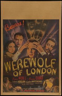 5p0092 WEREWOLF OF LONDON WC 1935 Henry Hull, Hobson & Oland in 1st Universal wolfman, ultra rare!