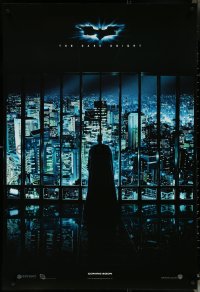 5s0131 DARK KNIGHT teaser DS English 1sh 2008 Christian Bale as Batman looking over city!