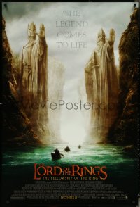 5s0961 LORD OF THE RINGS: THE FELLOWSHIP OF THE RING advance DS 1sh 2001 J.R.R. Tolkien, Argonath!