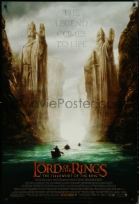 5w0861 LORD OF THE RINGS: THE FELLOWSHIP OF THE RING advance DS 1sh 2001 J.R.R. Tolkien, Argonath!