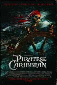 5w0933 PIRATES OF THE CARIBBEAN advance DS 1sh 2003 Curse of the Black Pearl, skeleton at the wheel!