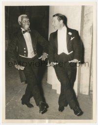 6b1172 BILL ROBINSON/JOE E. BROWN 6.5x8.5 news photo 1935 at Will Rogers Memorial Benefit Show!