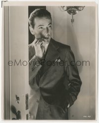 6b1193 BULLETS OR BALLOTS 7.75x9.5 still 1936 great c/u of Humphrey Bogart smoking in doorway!