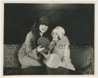 6b1209 CONSTANCE TALMADGE/NORMA TALMADGE 7.75x9.75 still 1928 sisters with microphone by Milligan!