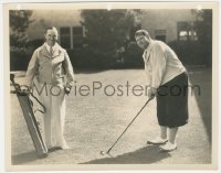 6b1315 LAUREL & HARDY 8x10 still 1932 great portrait of Stan & Ollie practicing golf by Stax!