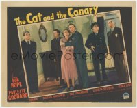 6b0443 CAT & THE CANARY LC 1939 great image of scared Bob Hope & Elizabeth Patterson w/men & cop!