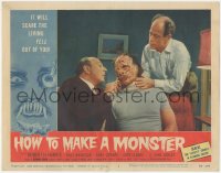 6b0489 HOW TO MAKE A MONSTER LC #2 1958 Harris & Brinegar take care of Frankenstein Gary Conway!
