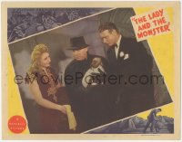 6b0505 LADY & THE MONSTER LC 1944 Richard Arlen & Helen Vinson look at Erich von Stroheim w/monkey!