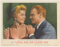 6b0519 LOVE ME OR LEAVE ME LC #2 R1962 c/u of glamorous Doris Day as Ruth Etting with James Cagney!