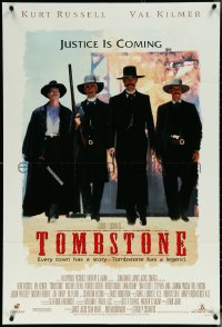 6b1056 TOMBSTONE DS 1sh 1993 Kurt Russell as Wyatt Earp, Val Kilmer as Doc Holliday!