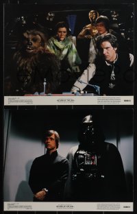 6b0611 RETURN OF THE JEDI 8 color 11x14 stills 1983 Luke, Leia, Han, Chewbacca, complete set!