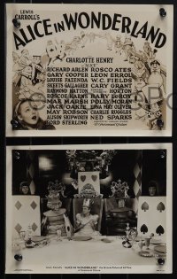 6b1470 ALICE IN WONDERLAND 14 8x10 stills 1933 Charlotte Henry, cast images, title card art image!