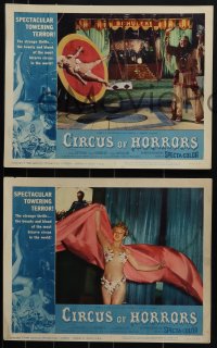 6b0583 CIRCUS OF HORRORS 8 LCs 1960 one man's lust made men into beasts & stripped women of souls!