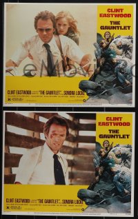 6b0592 GAUNTLET 8 LCs 1977 Clint Eastwood & Sondra Locke, border art by Frank Frazetta!