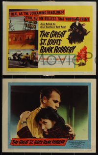 6b0594 GREAT ST. LOUIS BANK ROBBERY 8 LCs 1959 Molly McCarthy & Steve McQueen in his second movie!