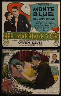 6b0627 HER MARRIAGE VOW signed 7 LCs 1924 by Beverly Bayne, who is with Monte Blue, ultra rare!
