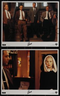 6b0599 L.A. CONFIDENTIAL 8 LCs 1997 Guy Pearce, Crowe, DeVito, Kim Basinger in white hood in one!