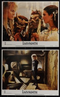 6b0600 LABYRINTH 8 LCs 1986 Jim Henson, wild images of David Bowie, Jennifer Connelly!
