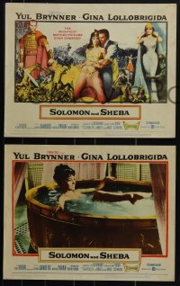 6b0614 SOLOMON & SHEBA 8 LCs 1959 Yul Brynner with hair & super sexy Gina Lollobrigida!