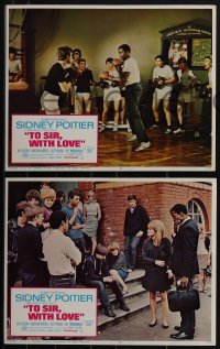 6b0619 TO SIR, WITH LOVE 8 LCs 1967 Sidney Poitier's the teacher who had to tame turned-on teens!