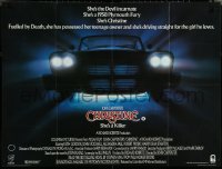 6c0025 CHRISTINE British quad 1984 written by Stephen King, John Carpenter directed, car image!