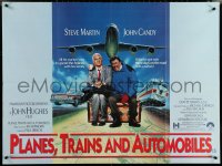 6c0084 PLANES, TRAINS & AUTOMOBILES British quad 1988 Martin & John Candy Thanksgiving classic!
