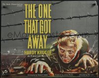 6c0185 ONE THAT GOT AWAY English 1/2sh 1957 Hardy Kruger escaping POW camp in WWII, ultra rare!