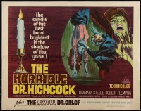 6c0436 HORRIBLE DR. HICHCOCK/AWFUL DR. ORLOFF 1/2sh 1964 creepy art from Italian horror double-bill!