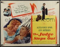 6c0449 JUDGE STEPS OUT style B 1/2sh 1948 great images of Ann Sothern & Alexander Knox, ultra rare!