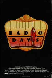 6c0877 RADIO DAYS 1sh 1987 Mia Farrow, directed by Woody Allen, New York City!