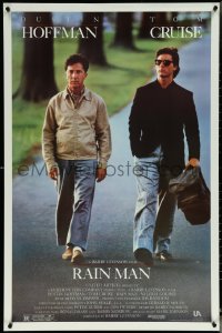 6c0882 RAIN MAN 1sh 1988 Tom Cruise & autistic Dustin Hoffman, directed by Barry Levinson!