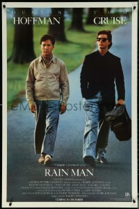 6c0883 RAIN MAN advance 1sh 1988 Tom Cruise & autistic Dustin Hoffman, directed by Barry Levinson!