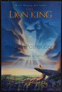 6c0193 LION KING 18x27 special poster 1994 classic Disney cartoon set in Africa, Alvin artwork!