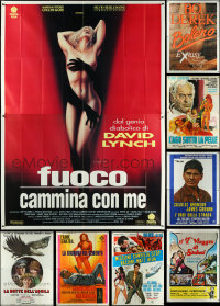 6d0102 LOT OF 10 FOLDED ITALIAN TWO-PANELS 1960s-1990s great images from a variety of movies!
