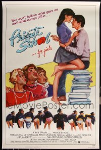 6d0931 LOT OF 9 UNFOLDED SINGLE-SIDED 27X41 PRIVATE SCHOOL ONE-SHEETS 1983 Phoebe Cates, Modine
