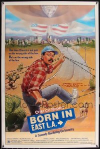 6d0964 LOT OF 7 UNFOLDED SINGLE-SIDED 27X41 BORN IN EAST L.A. ONE-SHEETS 1987 art of Cheech Marin!
