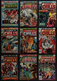 6d0163 LOT OF 9 CHAMBER OF CHILLS COMIC BOOKS 1970s cool Marvel Comics horror stories!