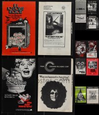 6d0127 LOT OF 14 UNCUT HORROR/SCI-FI PRESSBOOKS 1960s-1970s advertising for several scary movies!