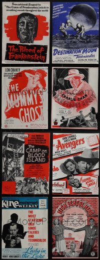 6d0166 LOT OF 8 ENGLISH SINGLE PAGE TRADE ADS 1940s-1950s great images from a variety of movies!