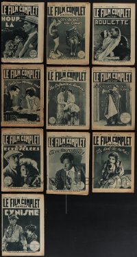 6d0160 LOT OF 10 LE FILM COMPLET FRENCH MOVIE MAGAZINES FEATURING CLARA BOW MOVIES 1920s-1930s