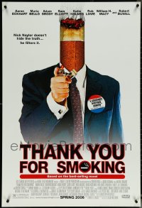 6d0936 LOT OF 9 UNFOLDED SINGLE-SIDED 27X40 THANK YOU FOR SMOKING ONE-SHEETS 2006 Jason Reitman