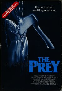 6d0937 LOT OF 9 UNFOLDED SINGLE-SIDED 27X40 PREY VIDEO ONE-SHEETS 1983 it's not human & got an axe!